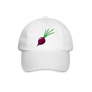 Rübe - Illustration - Baseballkappe - Weiß/Weiß - Vorne