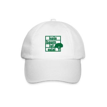 Kein Baum ist Egal Wald Natur Geschenk - Baseballkappe - Weiß/Weiß - Vorne