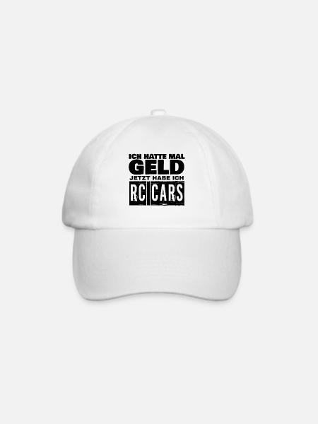 ICH HATTE MAL GELD JETZT HABE ICH RC CARS - Baseballkappe - Weiß/Weiß