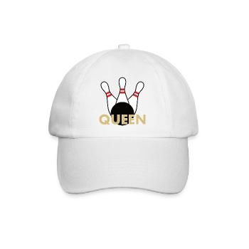 Kegeln - Bowling Queen - Baseballkappe - Weiß/Weiß - Vorne