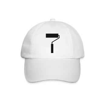 Pinsel Lackieren Pinseln Malen Maler Lackierer - Baseballkappe - Weiß/Weiß - Vorne