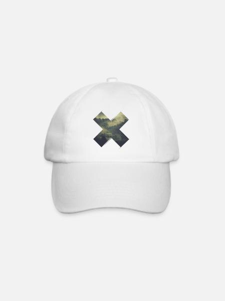 ForestX - Woodland innerhalb eines Multiplikationssymbols - Baseballkappe - Weiß/Weiß