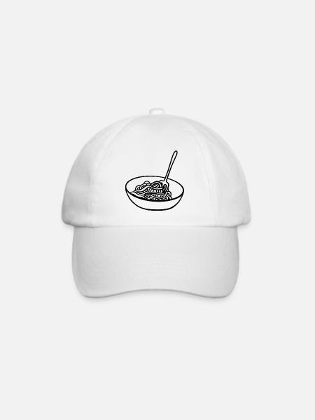 Teller Spaghetti - Baseballkappe - Weiß/Weiß