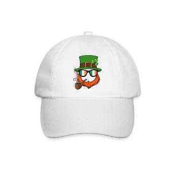 Lustig Kobold Patty Wichtel Paddy St. Patricks Day - Baseballkappe - Weiß/Weiß - Vorne