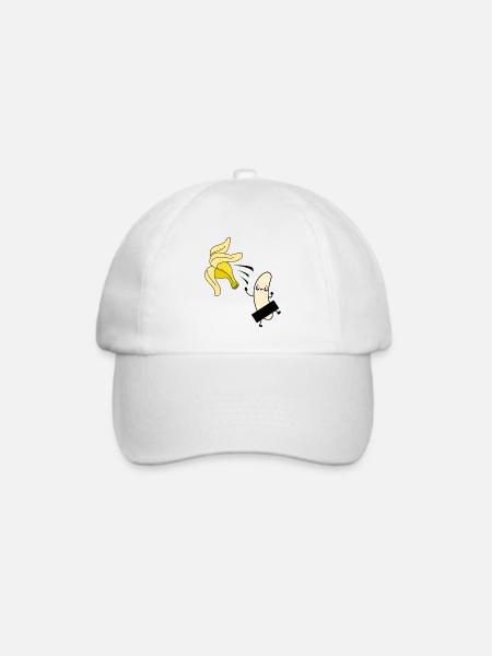 Banane Vegan Bio Lustig Geschenk - Baseballkappe - Weiß/Weiß