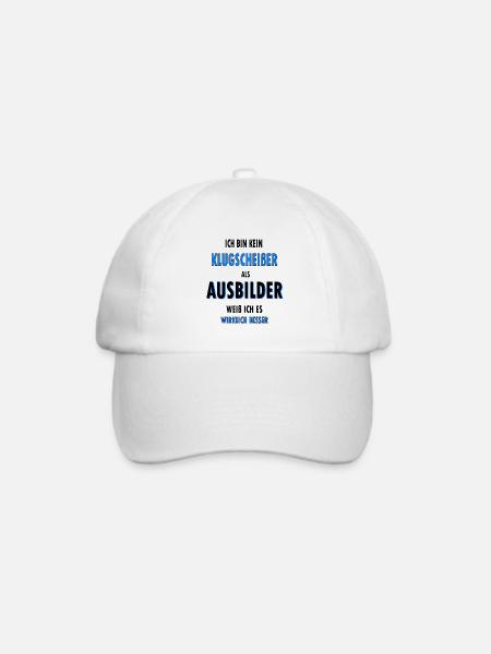Ausbilder Geschenk blau Spruch Sprüche - Baseballkappe - Weiß/Weiß