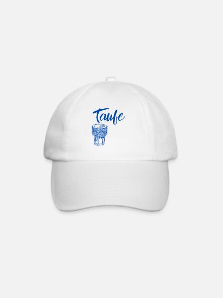 Taufe Taufstein symbolisch taufen Gottesdienst - Baseballkappe - Weiß/Weiß