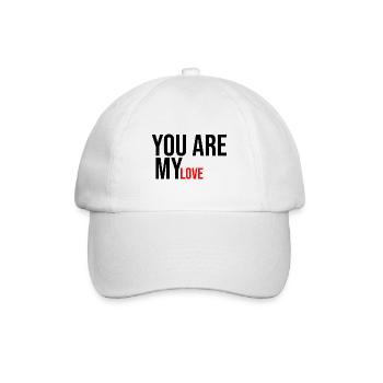 Du bist meine Liebe, ich liebe dich - Baseballkappe - Weiß/Weiß - Vorne