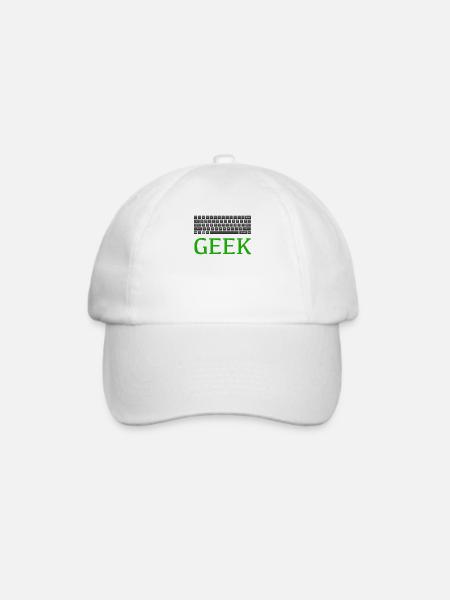 Geek - Baseballkappe - Weiß/Weiß