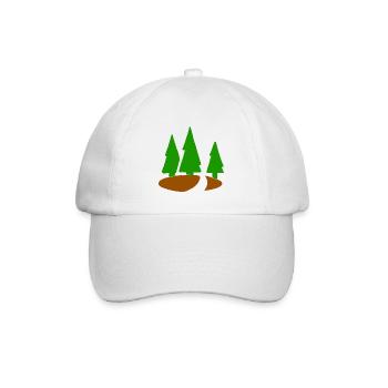 Nadelbaum Weihnachtsbaum Tannenbaum Wald Tanne - Baseballkappe - Weiß/Weiß - Vorne