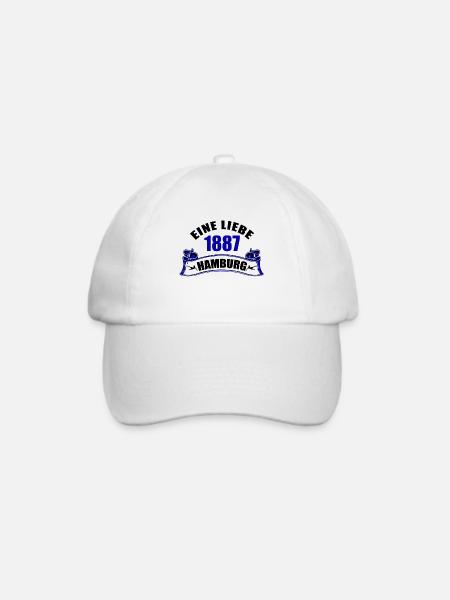 Eine Liebe ... Hamburg 1887 - Hamburg Fan - Baseballkappe - Weiß/Weiß