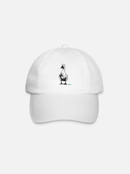 Ente - Baseballkappe - Weiß/Weiß