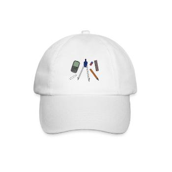 Mathematik - Baseballkappe - Weiß/Weiß - Vorne