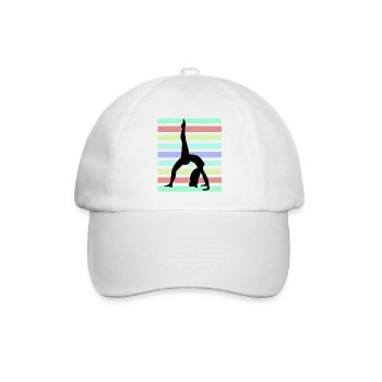 Akrobatik Frau Sunset - Baseballkappe - Weiß/Weiß - Vorne