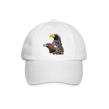 Greifvögel - Baseballkappe - Weiß/Weiß - Vorne