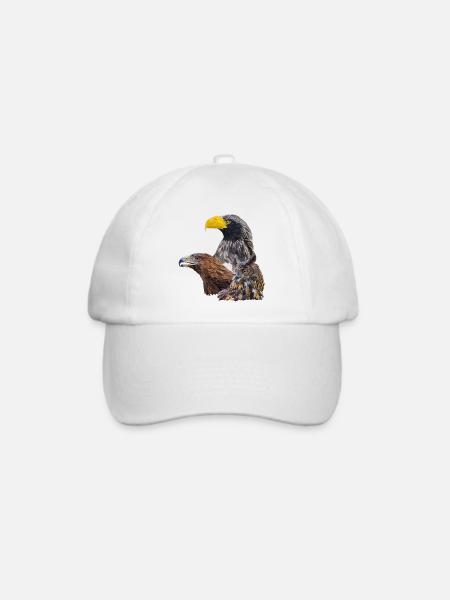 Greifvögel - Baseballkappe - Weiß/Weiß