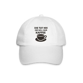 Kaffee Spruch Büro - Baseballkappe - Weiß/Weiß - Vorne