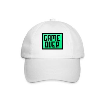 Game Over Gaming Spielkonsole Statement Videospiel - Baseballkappe - Weiß/Weiß - Vorne
