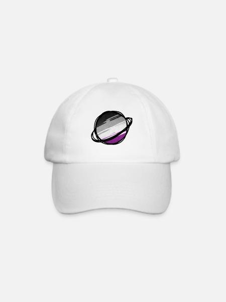 Asexueller Planet - Baseballkappe - Weiß/Weiß