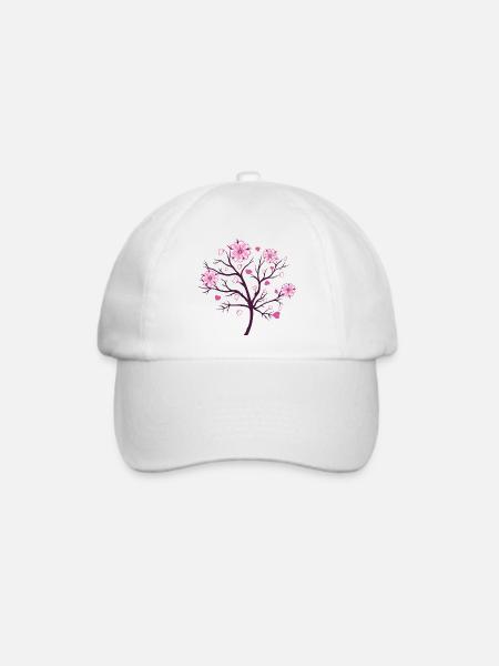 Kirschblüten Blüten Sakura Frühling - Baseballkappe - Weiß/Weiß