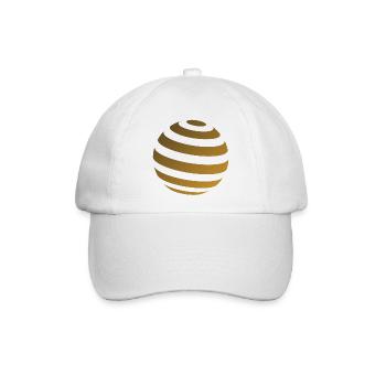 3d Kreis Kugel - Baseballkappe - Weiß/Weiß - Vorne