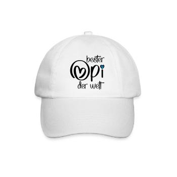 Geschenke für Opi - Baseballkappe - Weiß/Weiß - Vorne