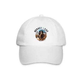 Berner Berghund - Baseballkappe - Weiß/Weiß - Vorne