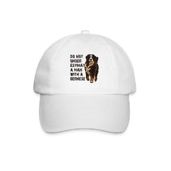 Berner Berghund - Baseballkappe - Weiß/Weiß - Vorne