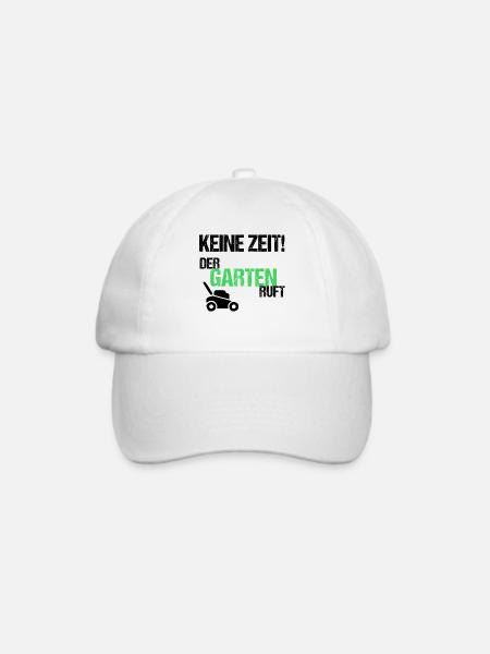 Keine Zeit der Garten ruft - Baseballkappe - Weiß/Weiß