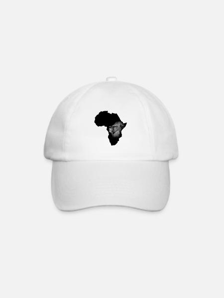 Afrika Löwe - Baseballkappe - Weiß/Weiß