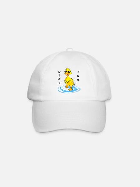 Ente Duck You - Baseballkappe - Weiß/Weiß