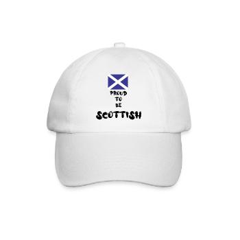 'Proud To Be Scottish' - Baseballkappe - Weiß/Weiß - Vorne