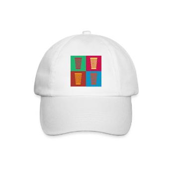 Hessen Hessisch Geschenk Babbel Apfelwein Appelwoi - Baseballkappe - Weiß/Weiß - Vorne