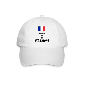 'Proud To Be French' - Baseballkappe - Weiß/Weiß - Vorne