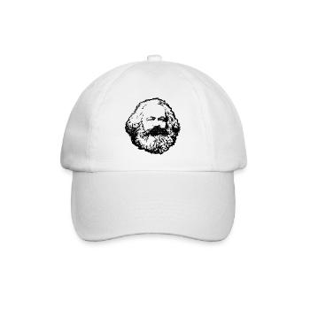 Karl Marx Gesicht Kommunismus Marxismus Philosoph - Baseballkappe - Weiß/Weiß - Vorne