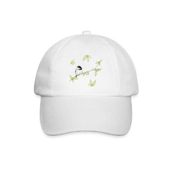 Eine Bleistiftzeichnung eines Mattenkopfes oder Glosskopfes - Baseballkappe - Weiß/Weiß - Vorne