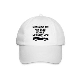 ich fahre mein auto selbst nicht mein auto mich - Baseballkappe - Weiß/Weiß - Vorne