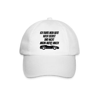 ich fahre mein auto selbst nicht mein auto mich - Baseballkappe - Weiß/Weiß - Vorne