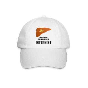 Arzt Innere Internist Laus Leber Geschenk lustig - Baseballkappe - Weiß/Weiß - Vorne