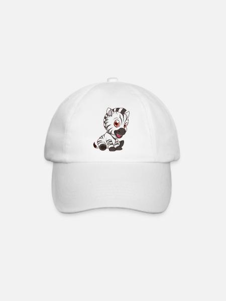 Baby Zebra - Baseballkappe - Weiß/Weiß