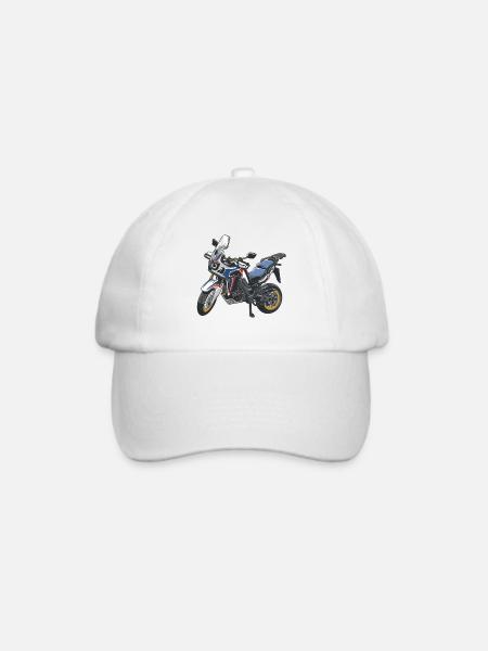 Africa Twin Enduro - solo tricolor - Baseballkappe - Weiß/Weiß