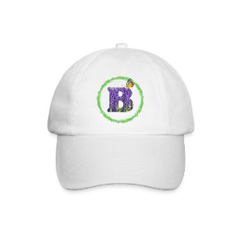lavendel b - Baseballkappe - Weiß/Weiß - Vorne