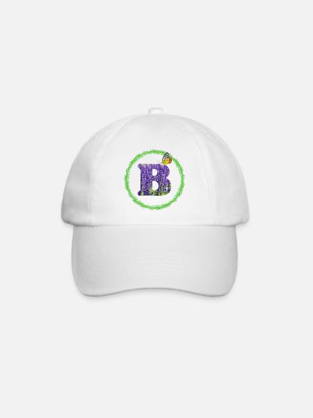 lavendel b - Baseballkappe - Weiß/Weiß