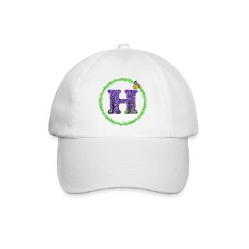 lavendel h - Baseballkappe - Weiß/Weiß - Vorne