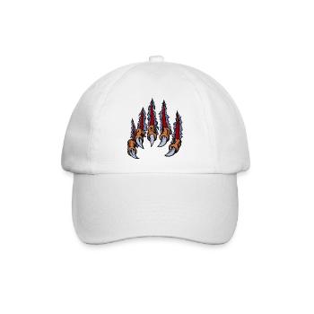 Tier Krallen - Baseballkappe - Weiß/Weiß - Vorne