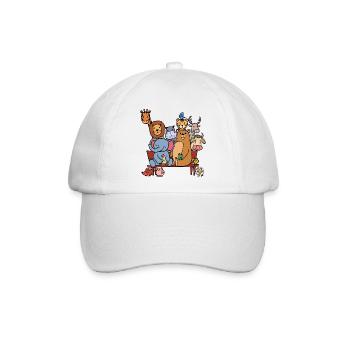 Tierwelt Lebewesen Bär Elefant Löwe Cool - Baseballkappe - Weiß/Weiß - Vorne