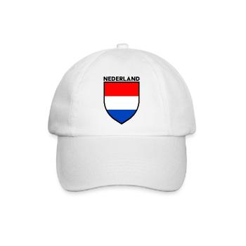 Nederland / Niederlande Flaggenschild - Baseballkappe - Weiß/Weiß - Vorne