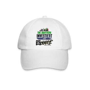 Börse Investieren Finanzen Statement - Baseballkappe - Weiß/Weiß - Vorne