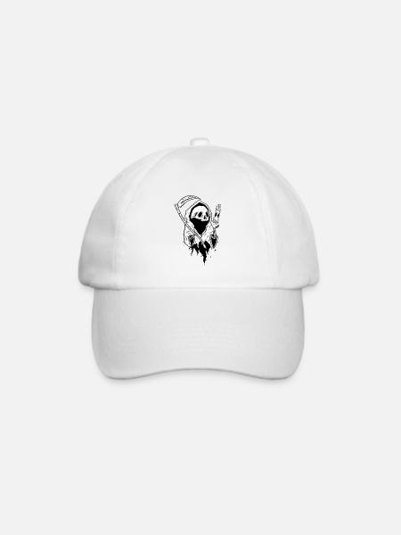 Skull Sanduhr mähen - Baseballkappe - Weiß/Weiß