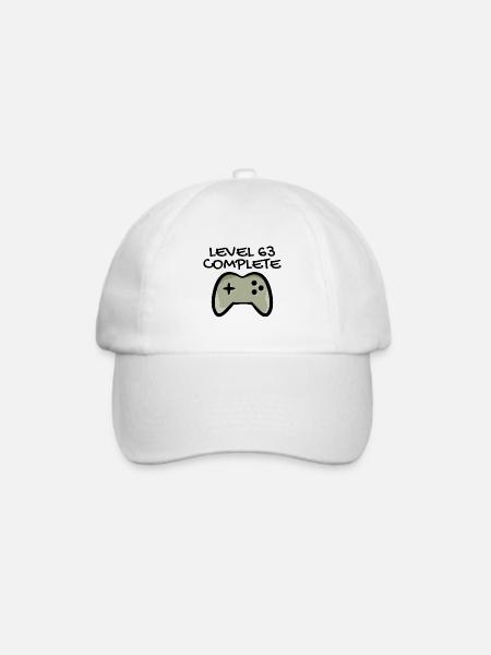 63. Geburtstag - 63 Jahre Geschenk - Baseballkappe - Weiß/Weiß